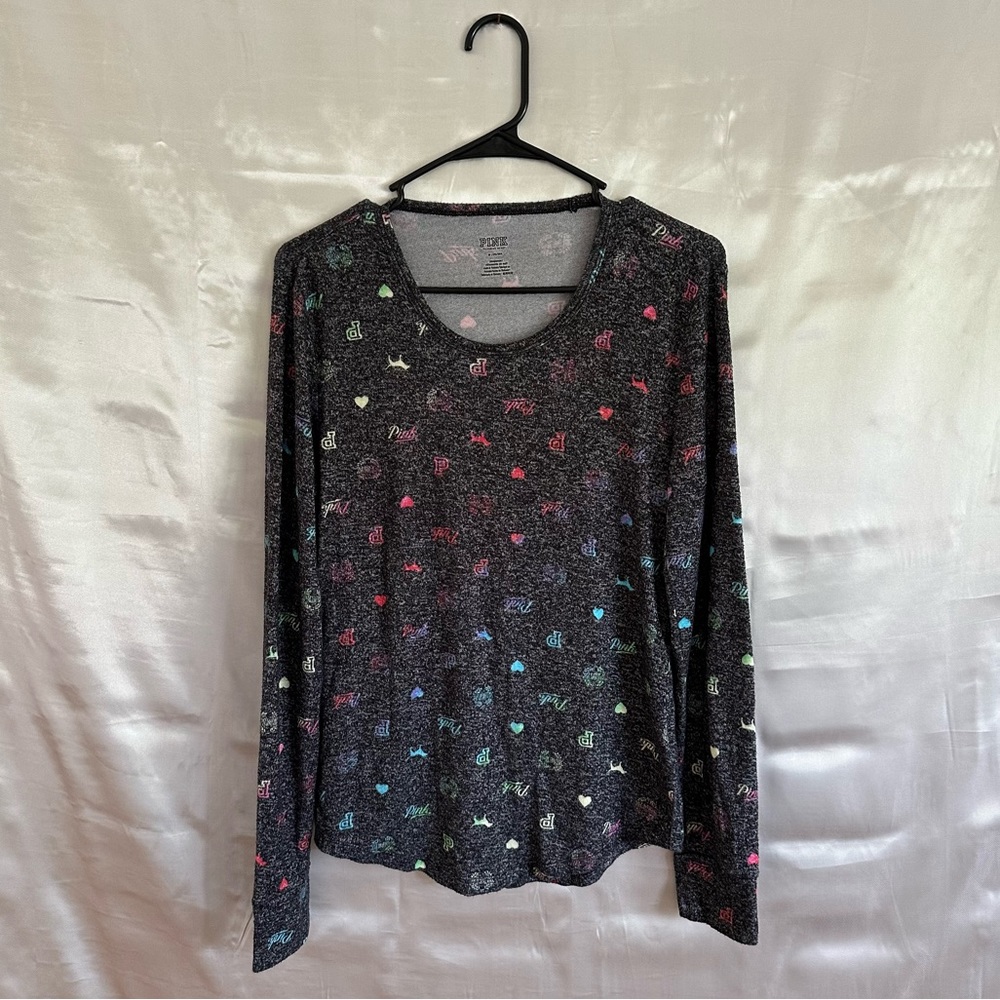 Victorias Secret Pink Sweater Womens Size M Gray Pullover Sleepwear